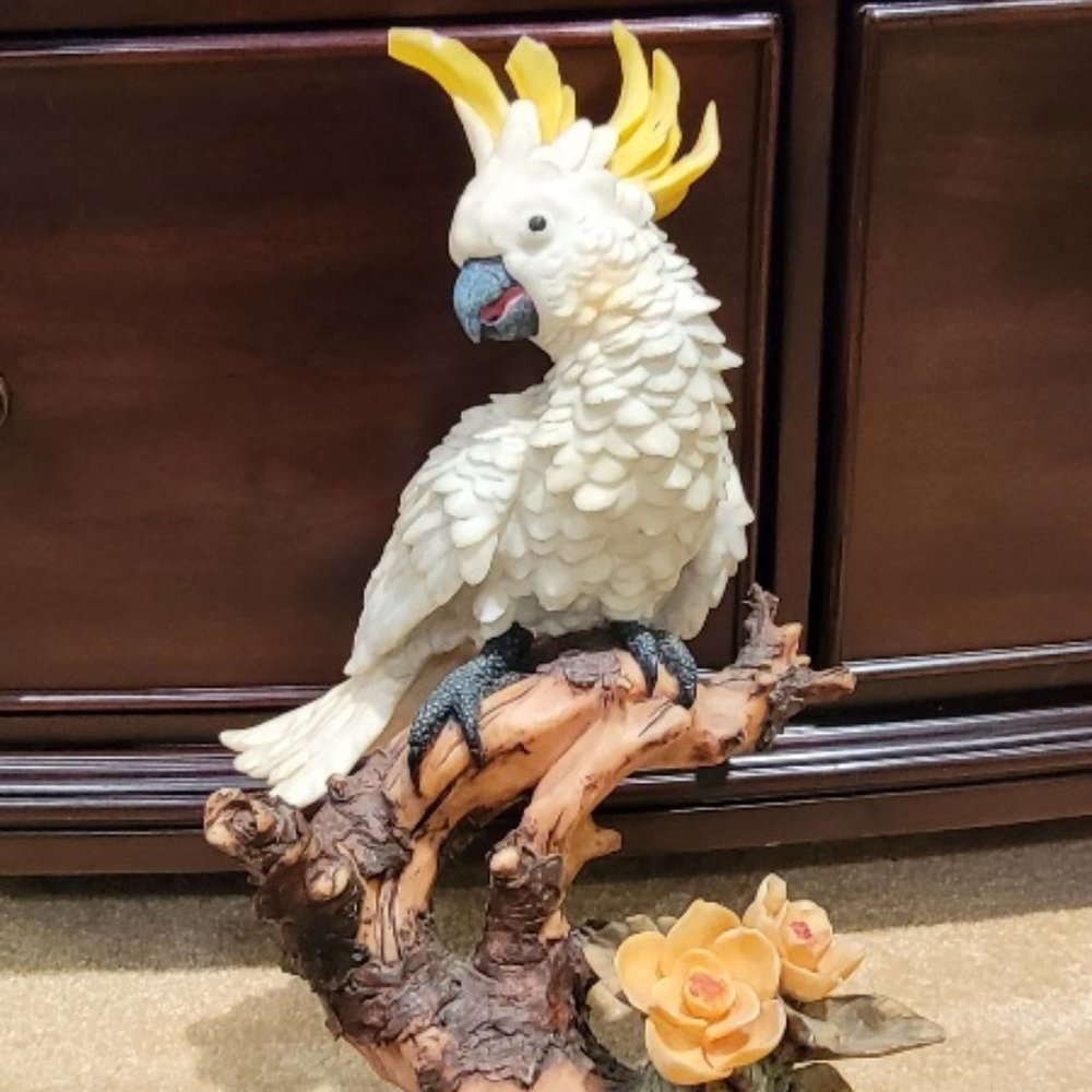 Montefiori Collection Cockatoo Bird Sculpture Rare